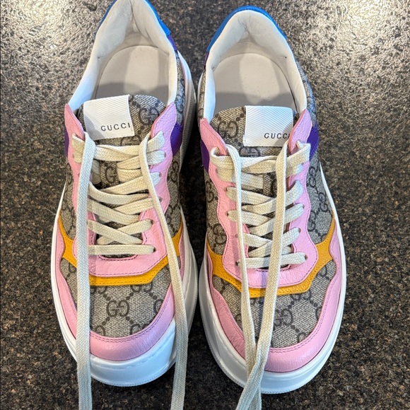 Gucci Multicolor Logo Sneakers - Picture 1 of 8